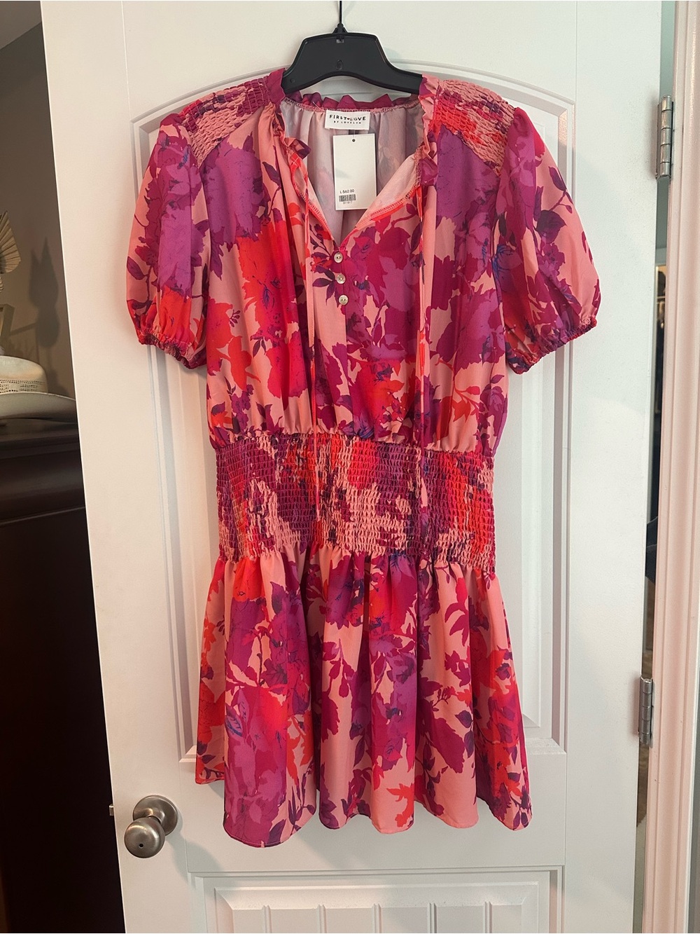 First Love Pink and Purple Floral Mini Dress